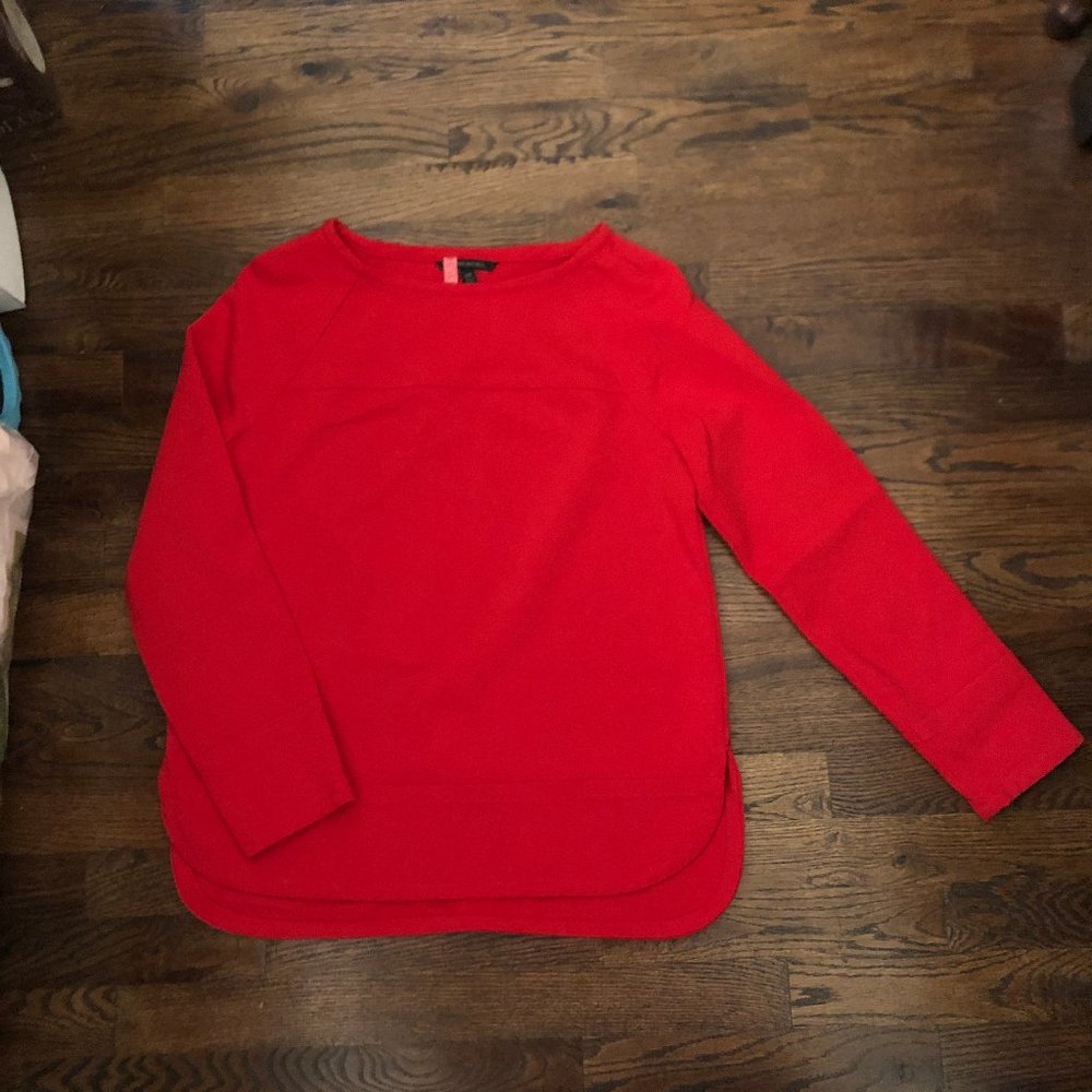 Banana Republic Red Long Sleeve Blouse